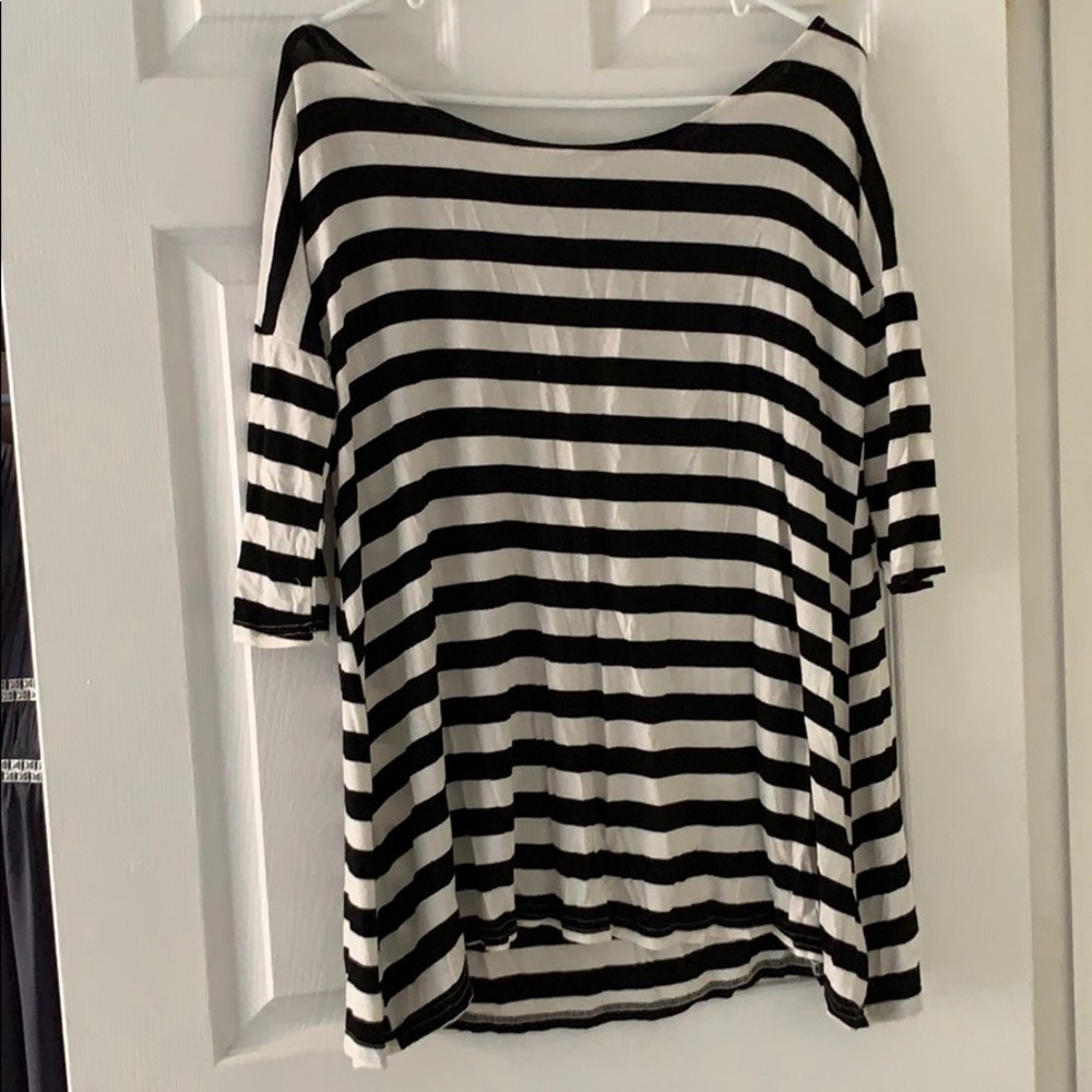 BDG Black and cream stripe tunic